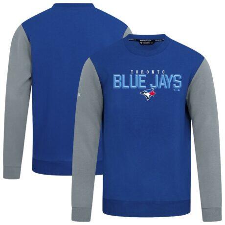 Toronto Blue Jays Levelwear Throwback Ultimate Carve Sweatshirt - Royal - Front View