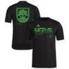Austin FC adidas AEROREADY Pregame T-Shirt - Black - Front View