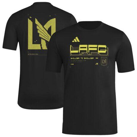 LAFC adidas 2026 Anthem AEROREADY Pregame T-Shirt - Black - Front View