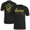 LA Galaxy adidas 2026 Anthem AEROREADY Pregame T-Shirt - Black - Front View