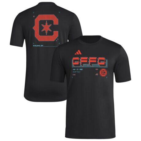Chicago Fire adidas 2026 Anthem AEROREADY Pregame T-Shirt - Black - Front View