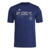 San Diego FC adidas 2026 Anthem AEROREADY Pregame T-Shirt - Navy - Side View