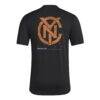 New York City FC adidas 2026 Anthem AEROREADY Pregame T-Shirt - Black - Detail View