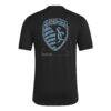 Sporting Kansas City adidas 2026 Anthem AEROREADY Pregame T-Shirt - Black - Detail View