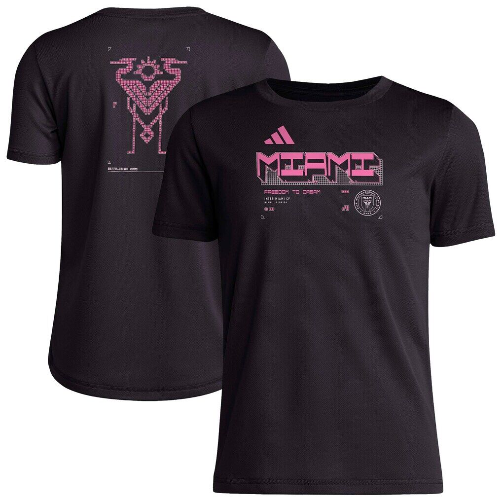 Inter Miami CF adidas Youth 2026 Anthem AEROREADY Pregame T-Shirt