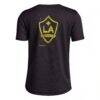 LA Galaxy adidas Youth 2026 Anthem AEROREADY Pregame T-Shirt - Black - Detail View