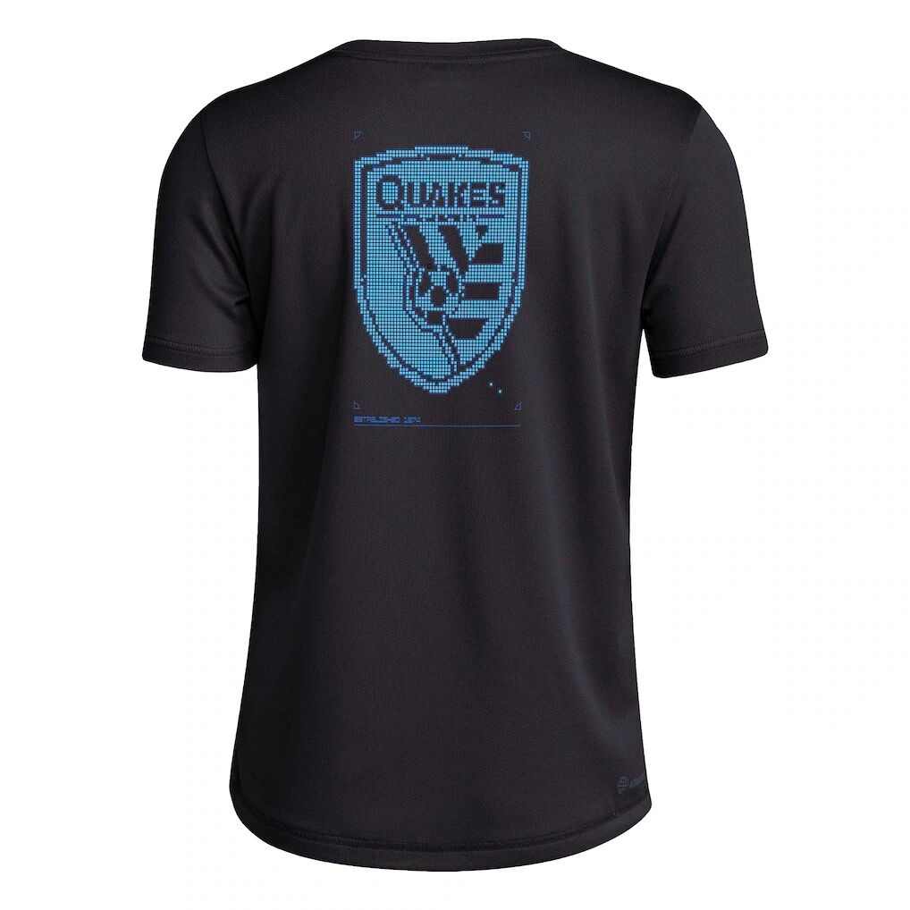 San Jose Earthquakes adidas Youth 2026 Anthem AEROREADY Pregame T-Shirt