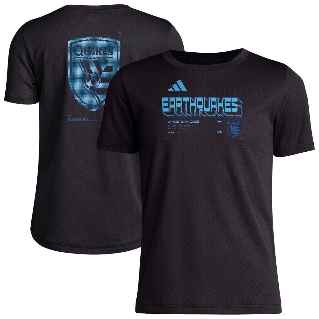 San Jose Earthquakes adidas Youth 2026 Anthem AEROREADY Pregame T-Shirt