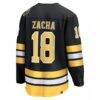 Pavel Zacha Boston Bruins Fashion7 Home Breakaway Player Jersey - Black - Detail View