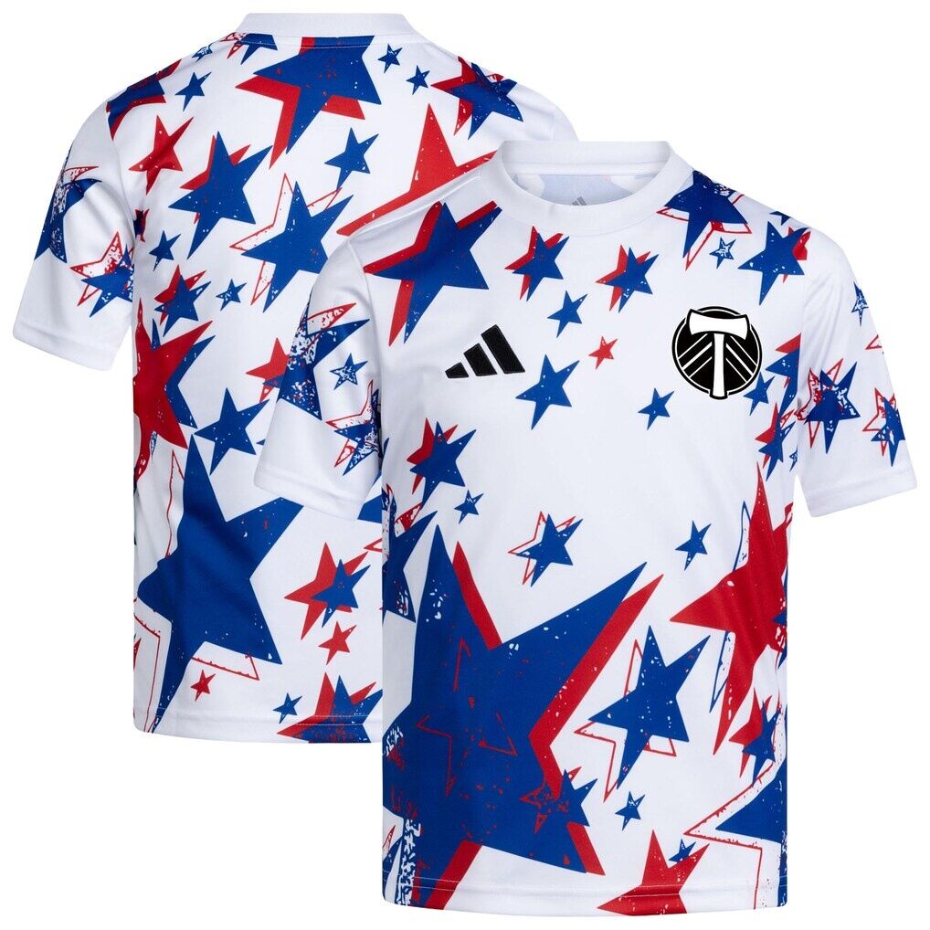 Portland Timbers adidas Youth 2026 Americana Pre-Match Jersey