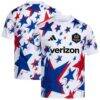 Houston Dynamo FC adidas Youth 2026 Americana Pre-Match Jersey - White - Front View