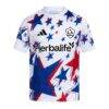LA Galaxy adidas Youth 2026 Americana Pre-Match Jersey - White - Side View