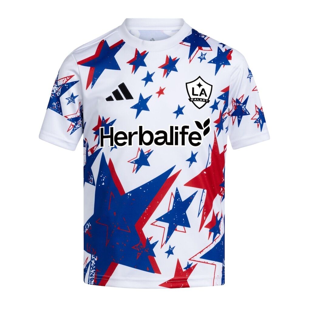 LA Galaxy adidas Youth 2026 Americana Pre-Match Jersey