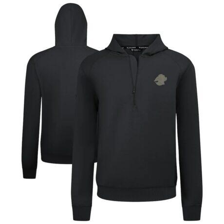 Buffalo Sabres Levelwear Technic Quarter-Zip Pullover Hoodie - Black - Front View