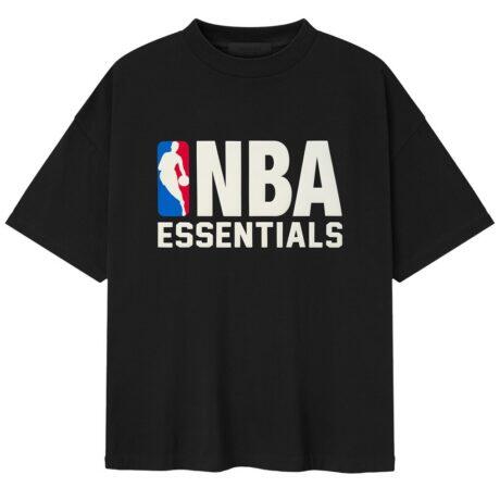 Fear of God x NBA Unisex 90s T-Shirt - Heather Black - Front View
