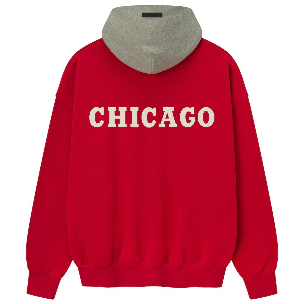 Chicago Bulls Fear of God x NBA Unisex Sport Hoodie – Red/Heather Gray