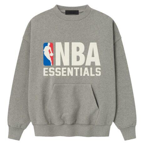 Fear of God x NBA Unisex Sport Sweatshirt - Heather Gray - Front View