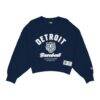 Detroit Tigers New Era Women's City Connect V-Neck Sweatshirt - Navy - Front View