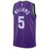 Cody Williams Utah Jazz Nike Unisex Swingman Jersey - Purple - Detail View