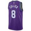 Isaiah Collier Utah Jazz Nike Unisex Swingman Jersey - Purple - Detail View