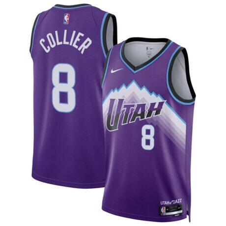 Isaiah Collier Utah Jazz Nike Unisex Swingman Jersey - Purple - Front View