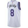 Isaiah Collier Utah Jazz Nike Unisex Swingman Jersey - White - Detail View