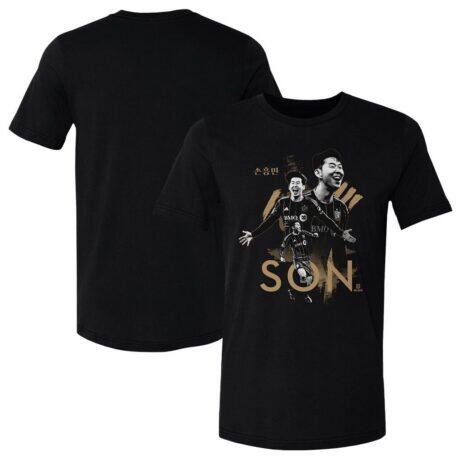Son Heung-Min LAFC 500 Level Youth Player Trio Graphic T-Shirt - Black - Front View