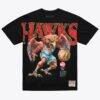 Atlanta Hawks Mitchell & Ness x LRG Wild Art T-Shirt - Black - Front View