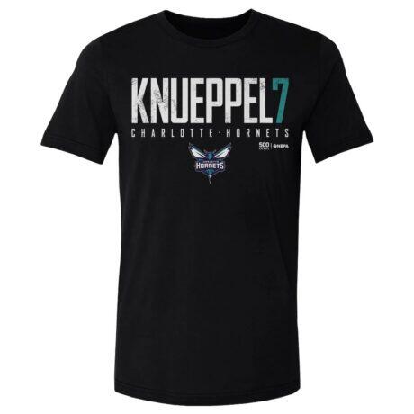 Kon Knueppel Charlotte Hornets 500 Level Elite T-Shirt - Black - Front View