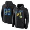 Chicago Sky Hustle Custom Hoodie - Black - Front View