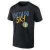 Chicago Sky Hustle Custom T-Shirt - Black - Side View