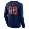 Connecticut Sun Hustle Custom Long Sleeve T-Shirt - Navy - Detail View