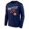 Connecticut Sun Hustle Custom Long Sleeve T-Shirt - Navy - Side View