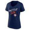Connecticut Sun Women's Hustle Custom V-Neck T-Shirt - Navy - Side View