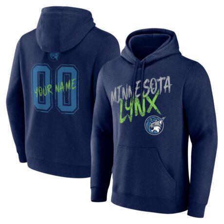 Minnesota Lynx Hustle Custom Hoodie - Navy - Front View