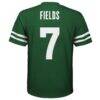 Justin Fields New York Jets Youth Replica Jersey - Green - Detail View