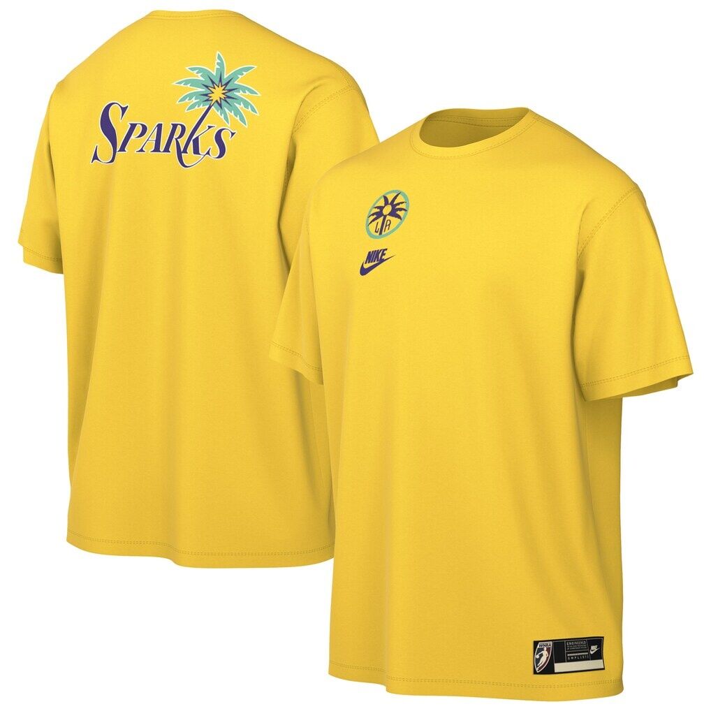 Los Angeles Sparks Nike Unisex Throwback Premium T-Shirt - Gold - Court Origins