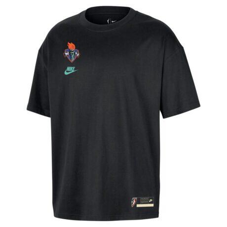 New York Liberty Nike Unisex Throwback Premium T-Shirt - Black - - Front View