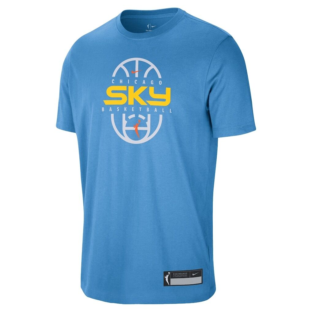 Chicago Sky Nike Unisex 2026 On-Court Authentic Practice Premium T-Shirt - Sky Blue