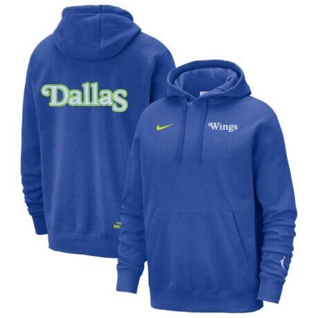 Dallas Wings Nike Unisex Standard Issue Rebel Edition Hoodie - Blue - Front View