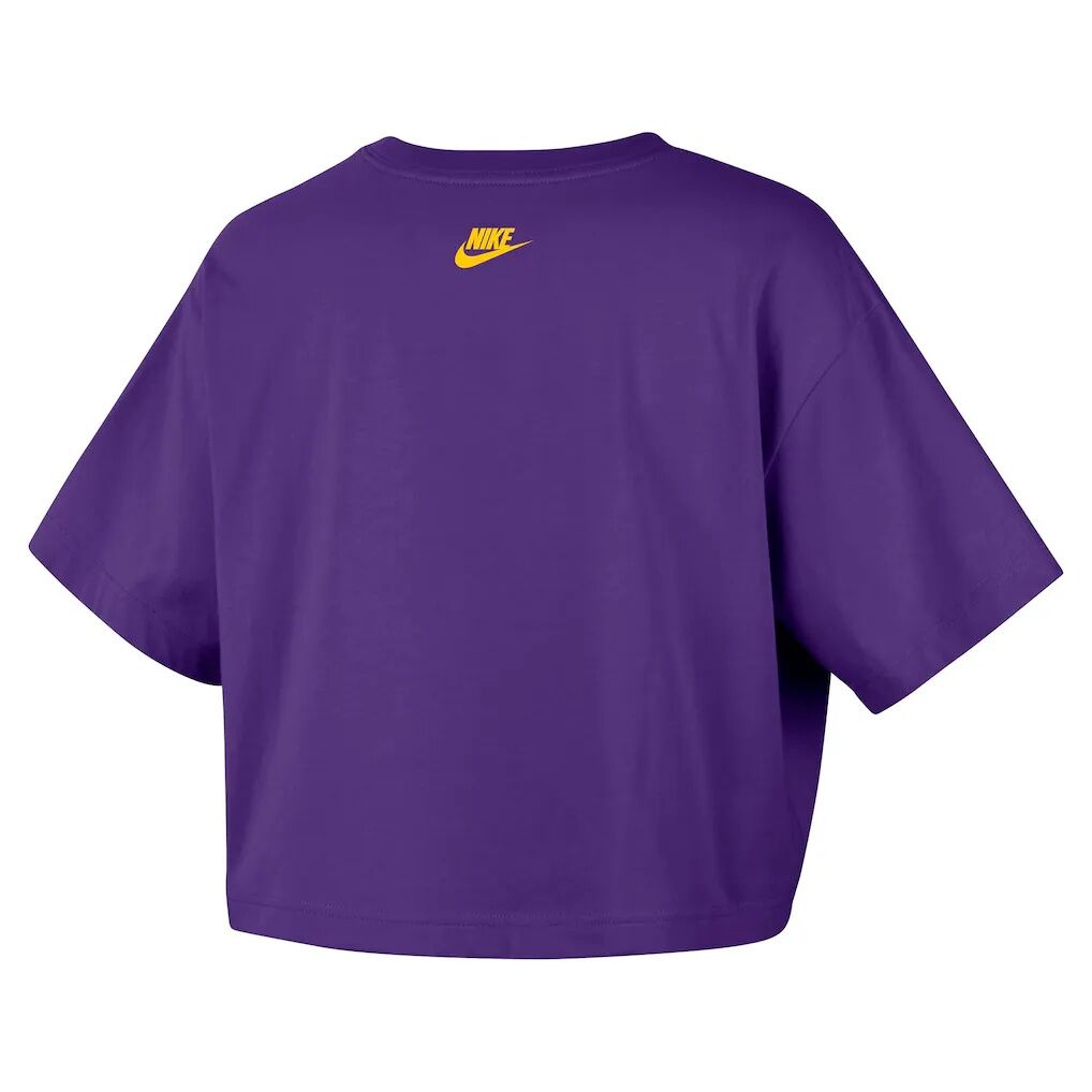 Los Angeles Sparks Nike Women's Throwback Cropped T-Shirt - Purple - Court Origins