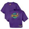Los Angeles Sparks Nike Women's Throwback Cropped T-Shirt - Purple - - Front View