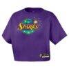 Los Angeles Sparks Nike Women's Throwback Cropped T-Shirt - Purple - - Side View