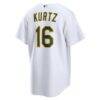 Nick Kurtz Athletics Nike Home Replica Jersey - White - Detail View