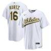 Nick Kurtz Athletics Nike Home Replica Jersey - White - Front View