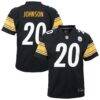 Kaleb Johnson Pittsburgh Steelers Nike Youth Team Game Jersey - Black - Front View