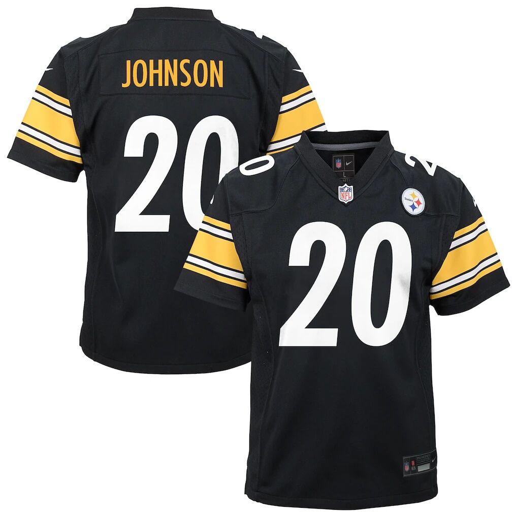 Kaleb Johnson Pittsburgh Steelers Nike Youth Team Game Jersey