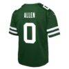 Braelon Allen New York Jets Nike Youth Team Game Jersey - Green - Detail View