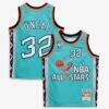 Shaquille O'Neal 1996 NBA All-Star Game Mitchell & Ness Youth Hardwood Classics Swingman Jersey - Teal - Front View