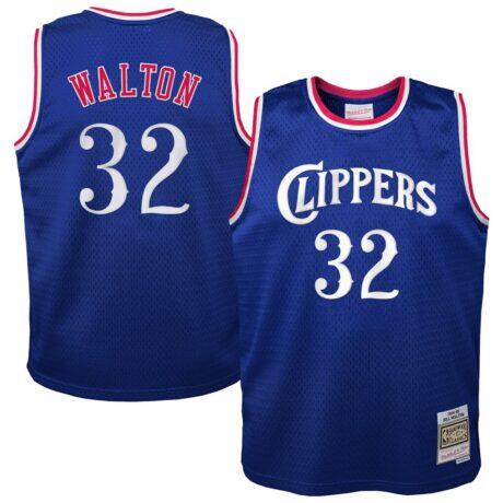 Bill Walton LA Clippers Mitchell & Ness Youth 1984/85 Hardwood Classics Swingman Jersey - - Front View